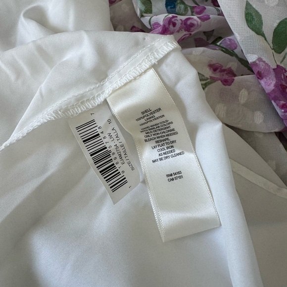 Eliza J Lilac White Floral Wrap Ruffled Tie Front Midi Dress - Picture 13 of 15